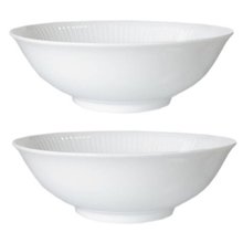 [해외] 화이트 플루티드 볼 16cm 2점