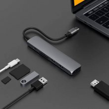 [HYPER] HyperDrive BAR 하이퍼드라이브 6-Port USB Type-C Hub 그레이