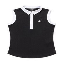 골지 히든스냅 베이직 여성 슬리브리스 [BLACK]