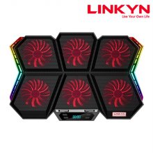 링킨 LS-610 RGB 게이밍 노트북 쿨러 7단계 각도조절