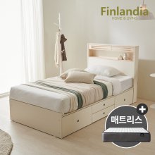 [비밀특가] 핀란디아 메이디 수납침대SS+LFK파워스프링매트리스