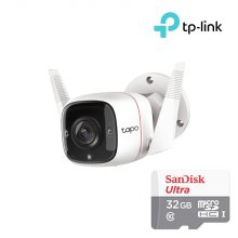 Tapo C310+SD카드 32GB 300만화소 고정형 실외 방수 고화질 매장용 카메라 가정용 CCTV