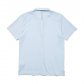 메쉬 웰딩 포인트 하프집업 남성 반팔 티셔츠[ICE BLUE]