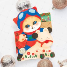 택배 냥이 크리스마스 카드 FS7341-5