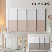 330cm 하프 슬라이딩 붙박이장 미닫이 가구 거실 안방 맞춤시공 제작 내부 슬라이드 11자