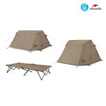 [해외직구] 네이처하이크 A-type 자동 코트 텐트 CNH22ZP001 브라운 2인용 / 접이식 야전침대 별도