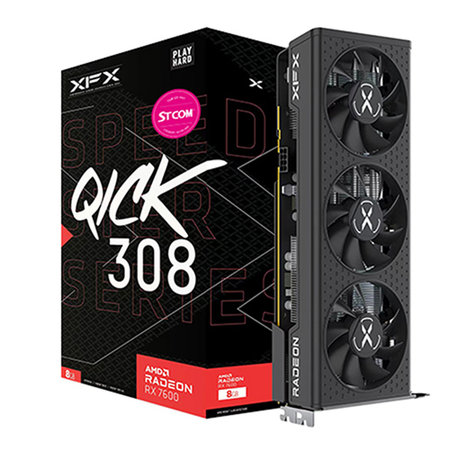 XFX 라데온 RX 7600 QICK 308 BLACK D6 8GB STCOM