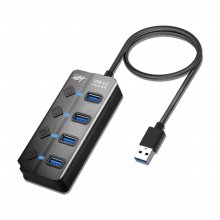 엠비에프 USB 3.0 A  4포트 블랙 무전원 어댑터별매