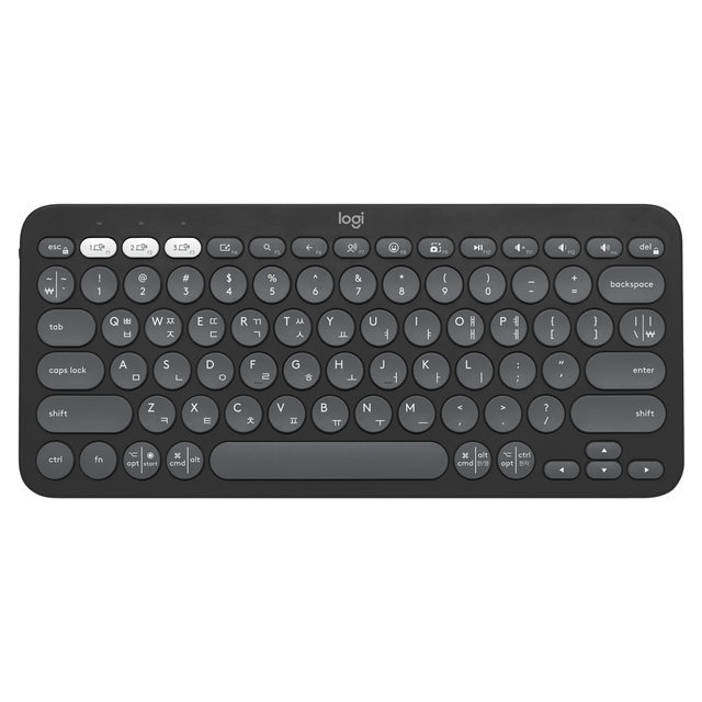 [정품]텐키리스 블루투스&무선 K380S 페블2 사무용 키보드[블랙]