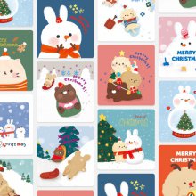 크리스마스 미니 카드 FS517 (12종1세트)