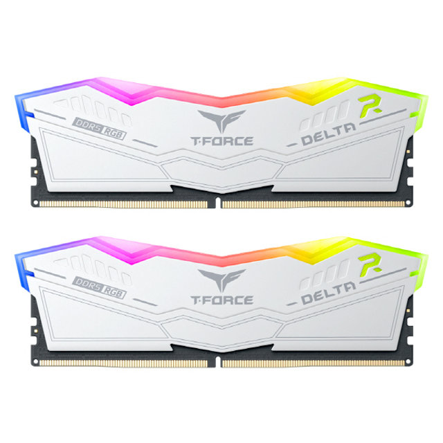 팀그룹 T-Force DDR5 96GB PC5-54400 CL36 Delta RGB 패키지 메모리 화이트 (48Gx2)