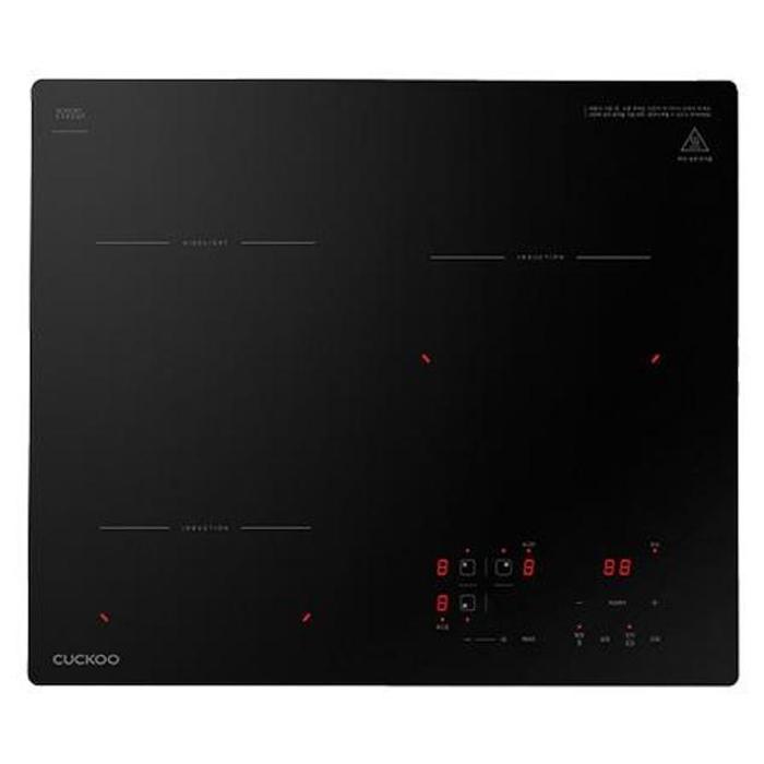쿠쿠전자 스탠딩 3구 하이브리드 전기레인지 CIHR-FL306FB 150mm