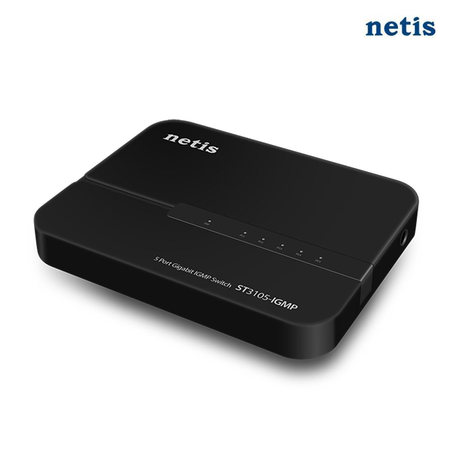 netis ST3105-IGMP 5포트 기가 스위칭허브 네트워크 확장 GiGA-Lite 