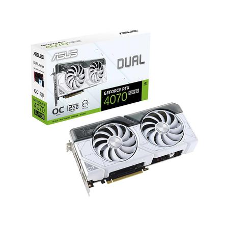 ASUS DUAL 지포스 RTX 4070 SUPER O12G OC D6X 12GB WHITE