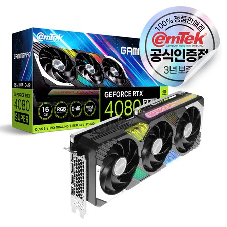 [인디아나 존스: 그레이트서클] 이엠텍 지포스 RTX 4080 SUPER GAMING PRO D6X 16GB