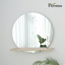 [ 파로마 본사 ] 블링크 일자 선반 원형 인테리어 거울 500