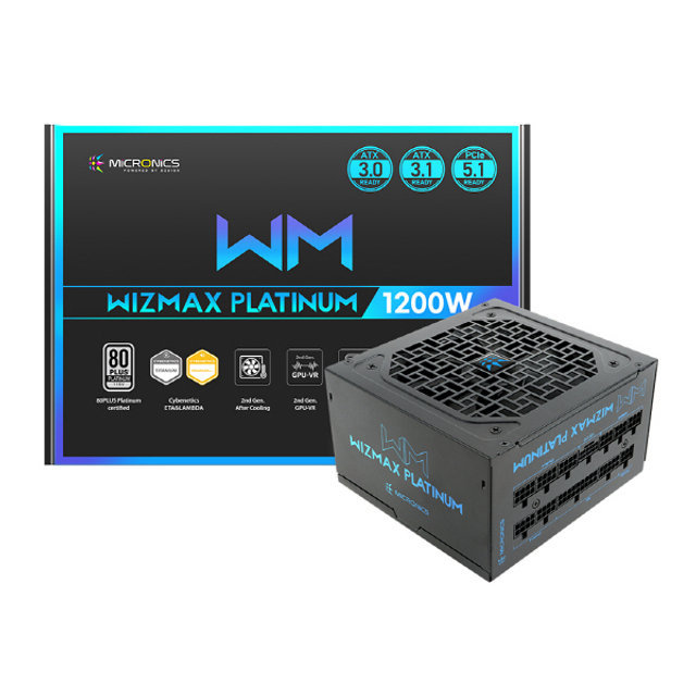 마이크로닉스 WIZMAX 1200W 80PLUS PLATINUM 풀모듈러 ATX 3.1 파워 (PCIE5.1)