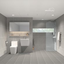 대림 바스&키친 디럭스그레이 LED 와이드플랩장 거실욕실 리모델링(2024년형)