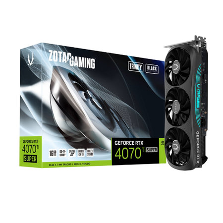 ZOTAC 지포스 RTX 4070 Ti SUPER GAMING Trinity D6X 16GB Black 그래픽카드