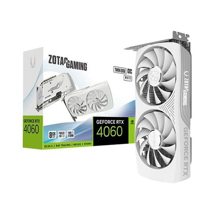 ZOTAC GAMING 지포스 RTX 4060 TWIN Edge OC D6 8GB 그래픽카드 그래픽카드 White