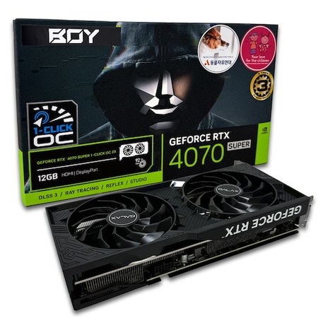 갤럭시 BOY 지포스 RTX 4070 SUPER 2X D6X 12GB