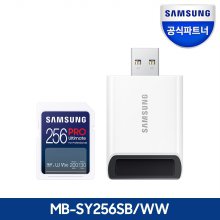 SD카드 PROULTIMATE 256GB+리더기 MB-SY256SB/WW 정품