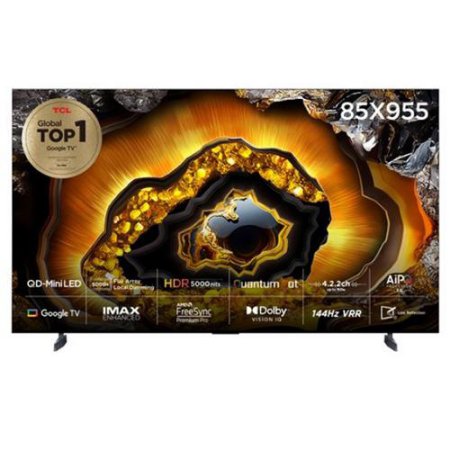  [전국무료설치] 215cm TCL QD-Mini LED 4K TV 안드로이드12 구글 TV 85X955 (스탠드형)