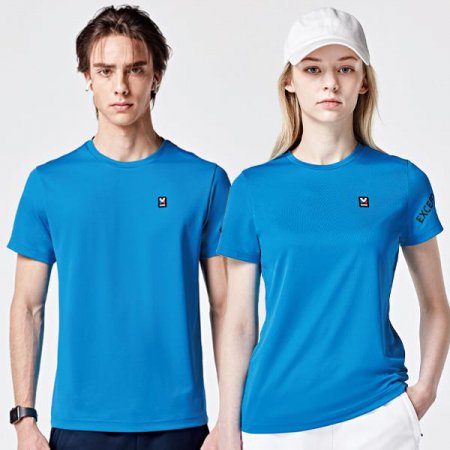 엠리밋 남성 여성 반팔 티셔츠 23160 블루