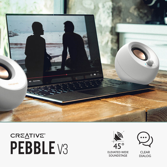 CREATIVE PEBBLE V3 (화이트) 스피커