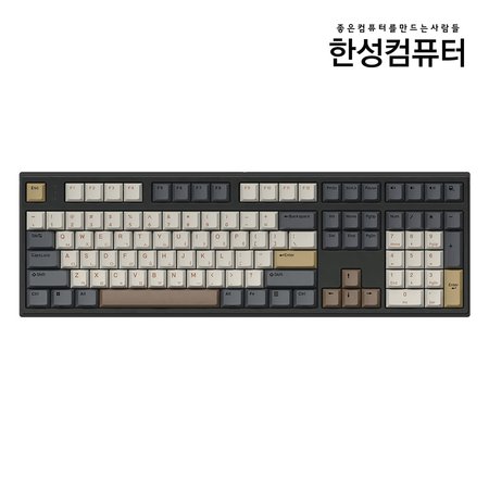 한성컴퓨터 GK787SE OfficeMaster 기계식 토독 [모카 코코아 35g] 풀배열 저소음 윤활 사무용 키보드