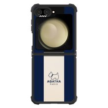 모란카노 갤럭시 Z플립6 임팩트 아가타 시그니처 디자인 맥세이프 힌지 보호 투명 범퍼 휴대폰 케이스