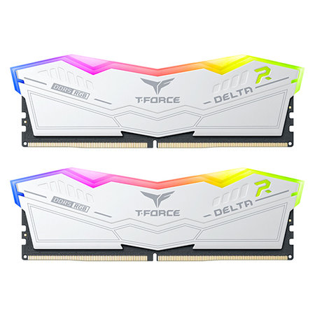 [서린공식] TEAMGROUP T-Force DDR5 6000 CL38 Delta RGB 화이트 패키지 32GB(16Gx2)