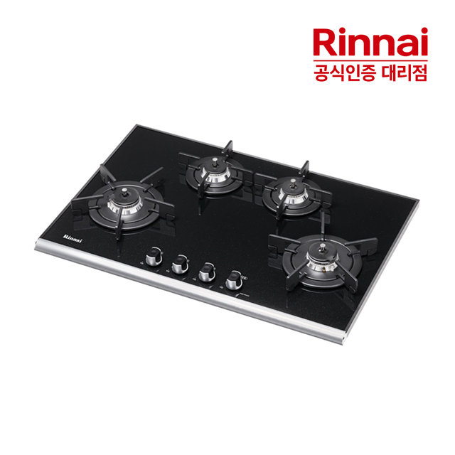 린나이 빌트인 4구 와이드 가스레인지 RBR-P4400 펄크리스탈