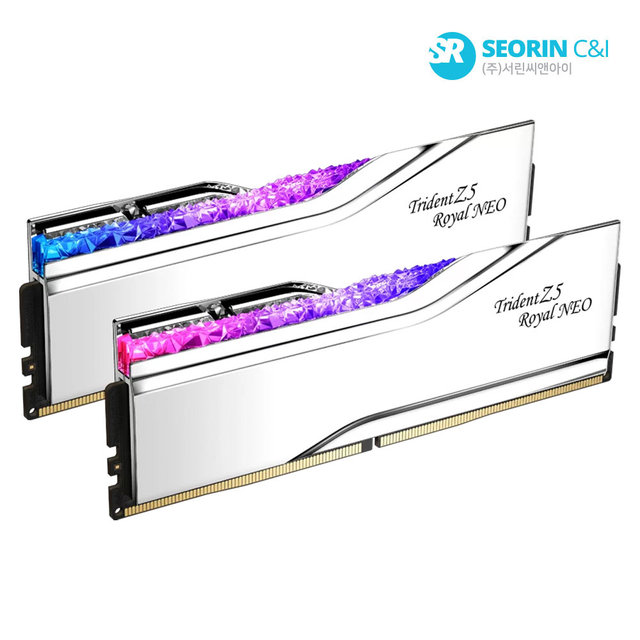 [서린공식] G.SKILL DDR5-6000 CL28 TRIDENT Z5 ROYAL NEO 실버 (32GB(16Gx2))