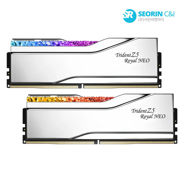 [서린공식] G.SKILL DDR5-6000 CL28 TRIDENT Z5 ROYAL NEO 실버 (32GB(16Gx2))