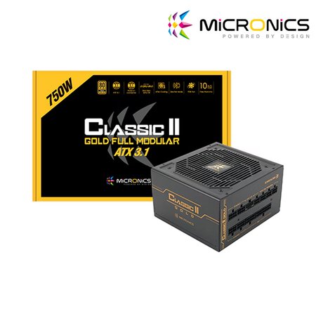 마이크로닉스 Classic II 750W 80PLUS골드 풀모듈러 ATX3.1 컴퓨터 PC ATX 파워