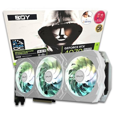 갤럭시 BOY 지포스 RTX 4070 SUPER EX GAMER WHITE OC D6X 12GB