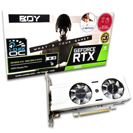 갤럭시 BOY 지포스 RTX 3050 WHITE D6 6GB LP