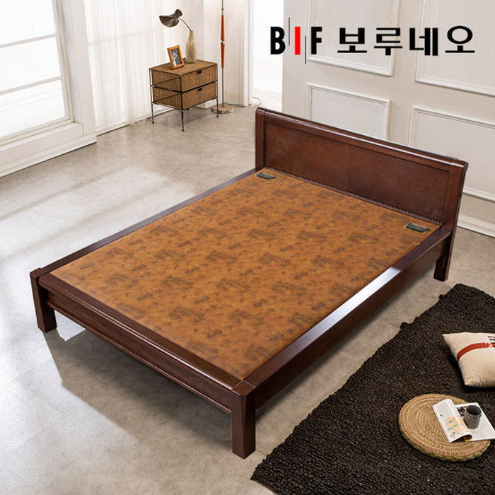 BIF보루네오 뜨끈뜨끈 모던우드 원적외선 황토볼 온돌침대 Q
