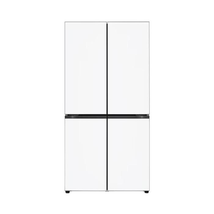 LG 디오스 오브제컬렉션 베이직 4도어 냉장고 M875MHH021.AKOR 875L, 크림화이트