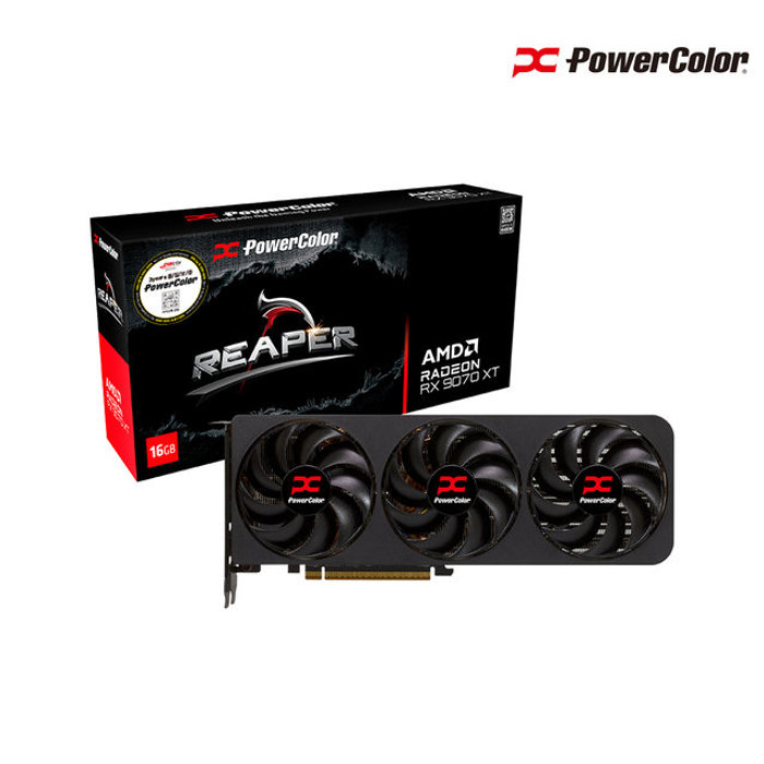 파워컬러 PowerColor 라데온 RX 9070 XT Reaper D6 16GB 진화하는 하드웨어