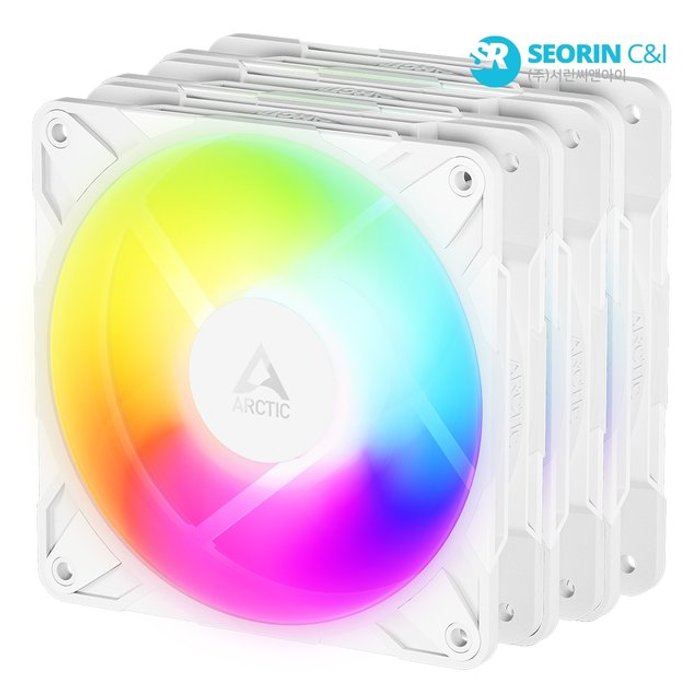 서린공식 ARCTIC P12 Pro ARGB 리버스 화이트 3팩