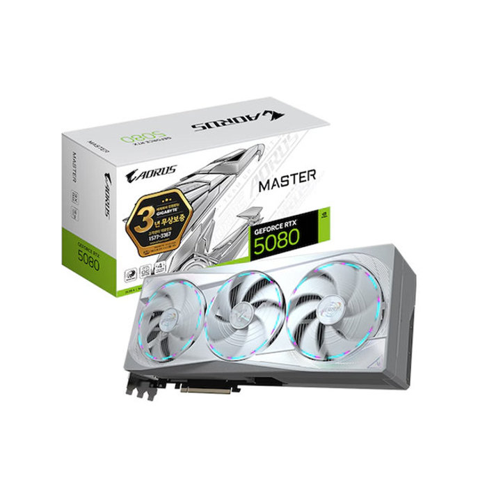 기가바이트 AORUS 지포스 RTX 5080 MASTER ICE D7 16GB 제이씨현/
