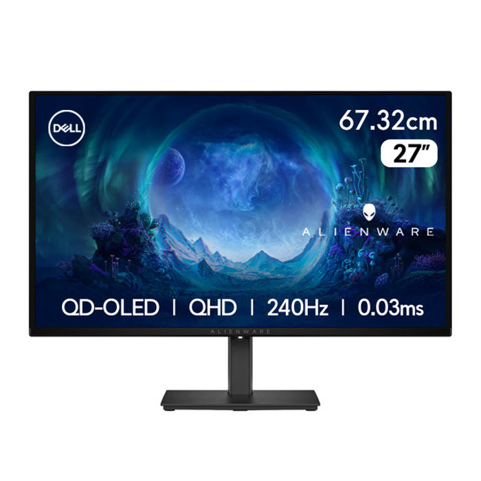 DELL 에일리언웨어 AW2726DM 게이밍 모니터 27 67.32cm QD-OLED QHD 240Hz 0.03ms