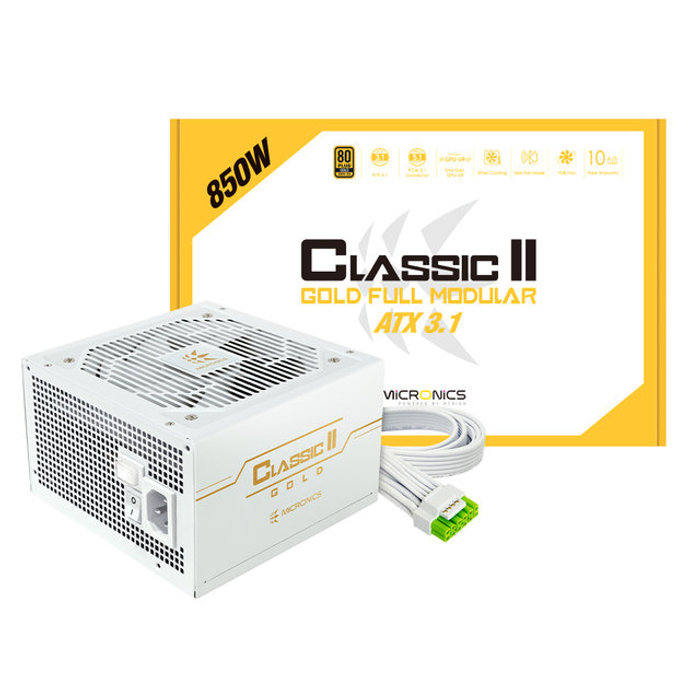 마이크로닉스 공식 총판 Classic II 850W 80PLUS 골드 풀모듈러 ATX3.1 화이트