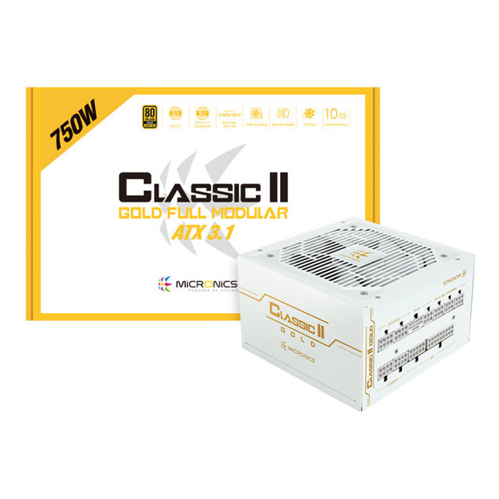 마이크로닉스 공식 총판 Classic II 750W 80PLUS 골드 풀모듈러 ATX3.1 화이트