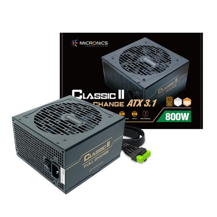 마이크로닉스 Classic II 풀체인지 800W 80PLUS BRONZE ATX3.1 블랙 파워서플라이