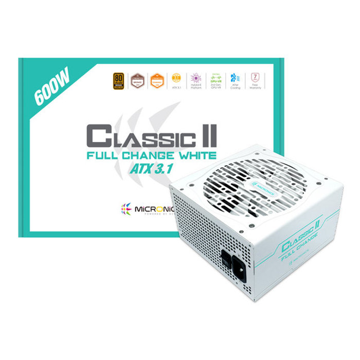 마이크로닉스 Classic II 풀체인지 600W 80PLUS BRONZE ATX3.1 화이트 파워