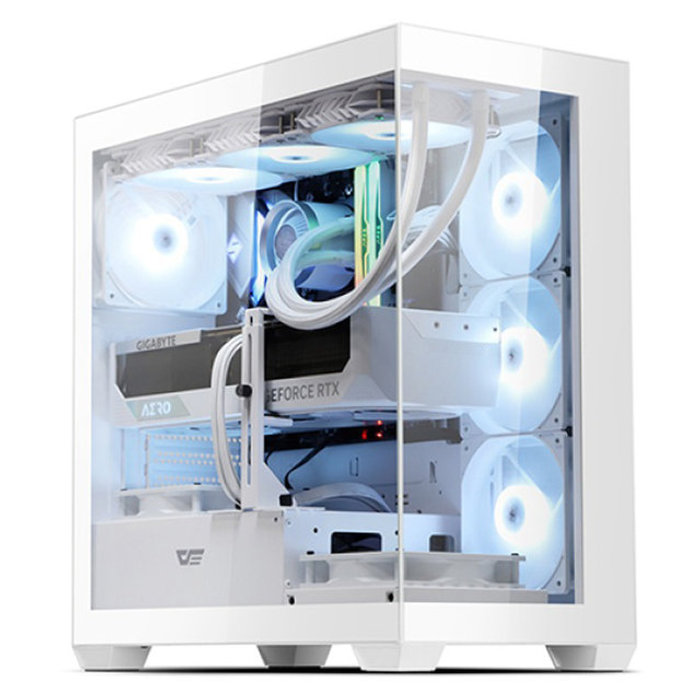 다크플래쉬 DS900 ARGB 강화유리 화이트 미들타워 PC케이스