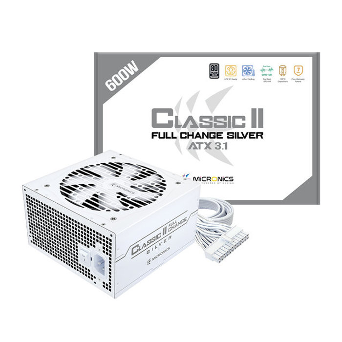 마이크로닉스 공식 총판 Classic II 풀체인지 600W 80PLUS브론즈 ATX3.1 화이트